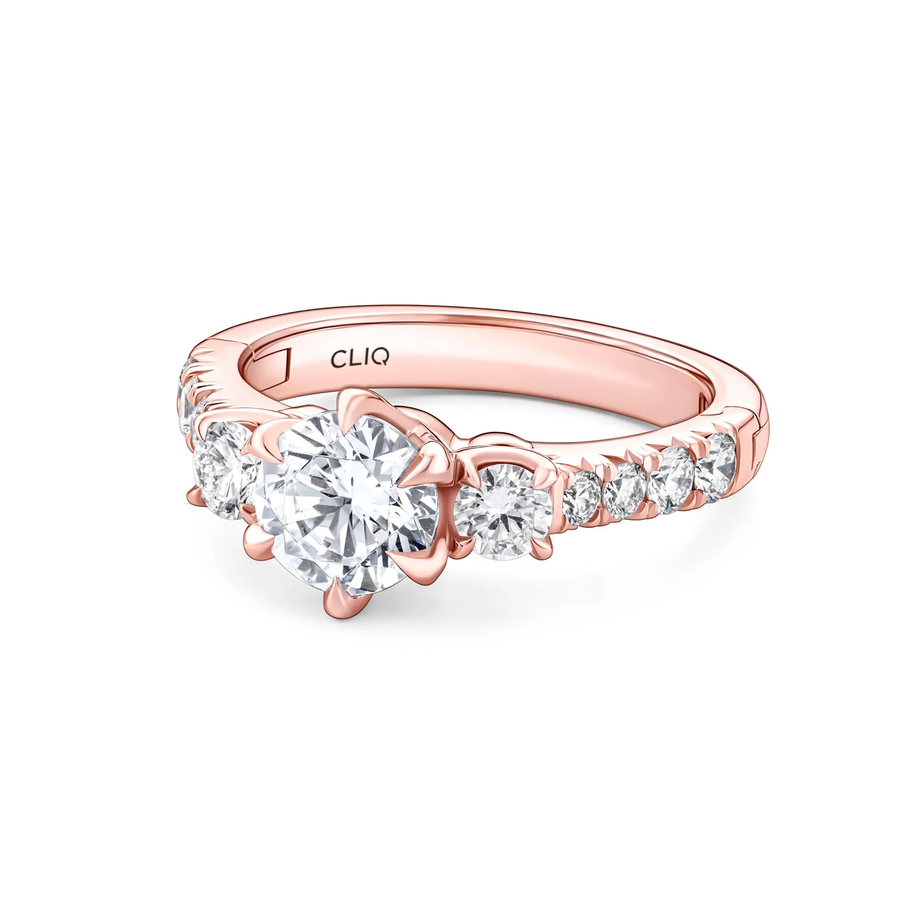 Devaraux Three Stone Diamond Engagement Ring