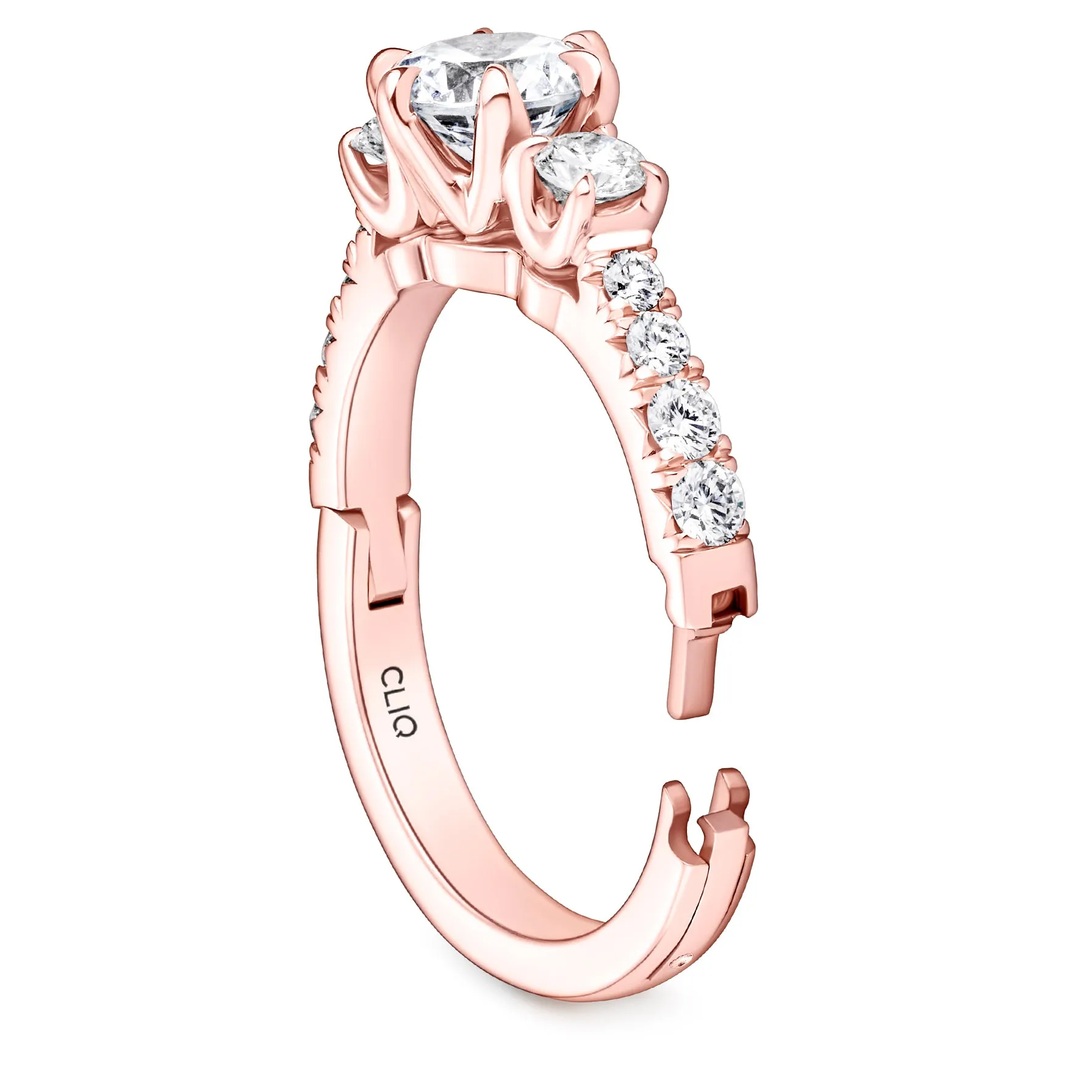 Devaraux Three Stone Diamond Engagement Ring