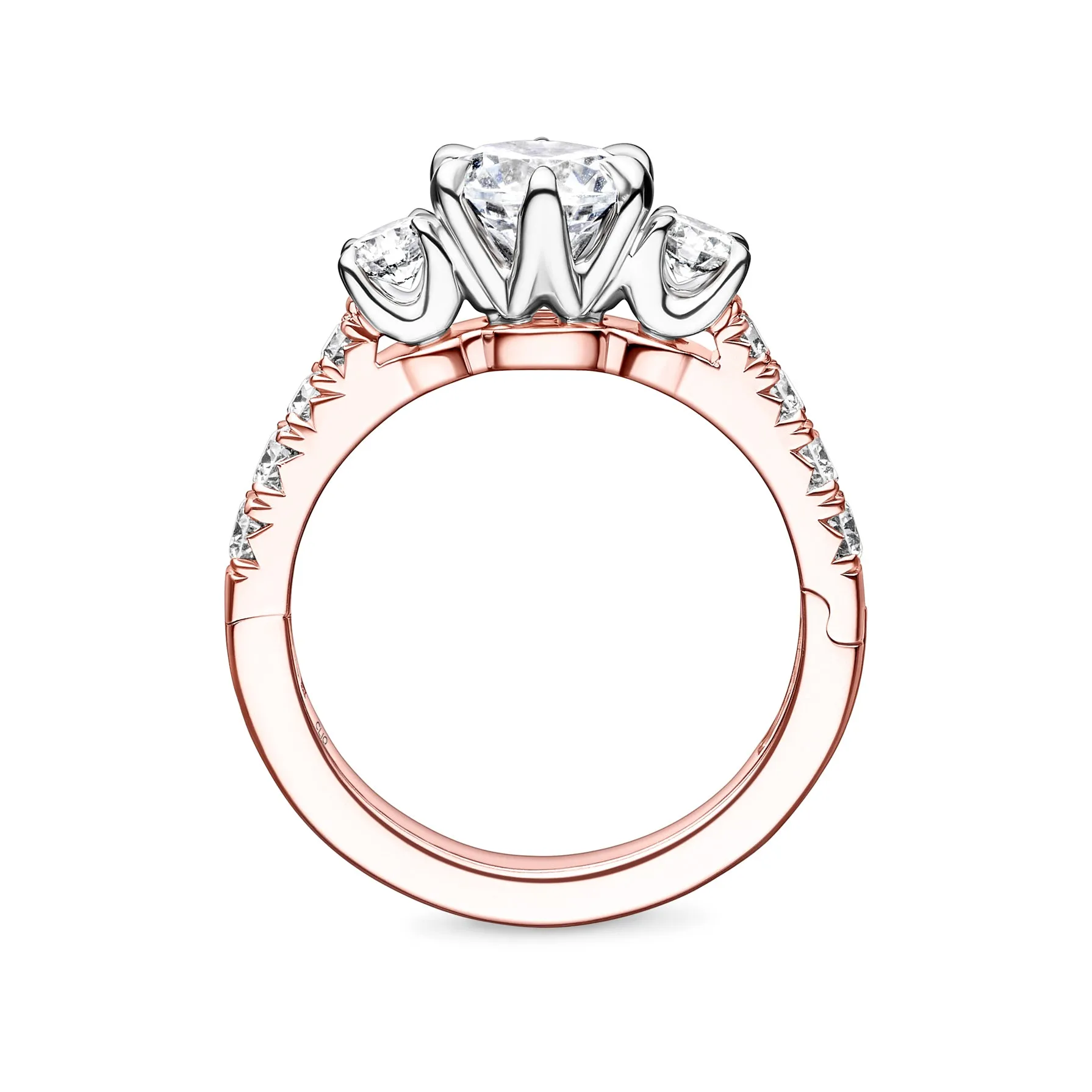 Devaraux Three Stone Diamond Engagement Ring