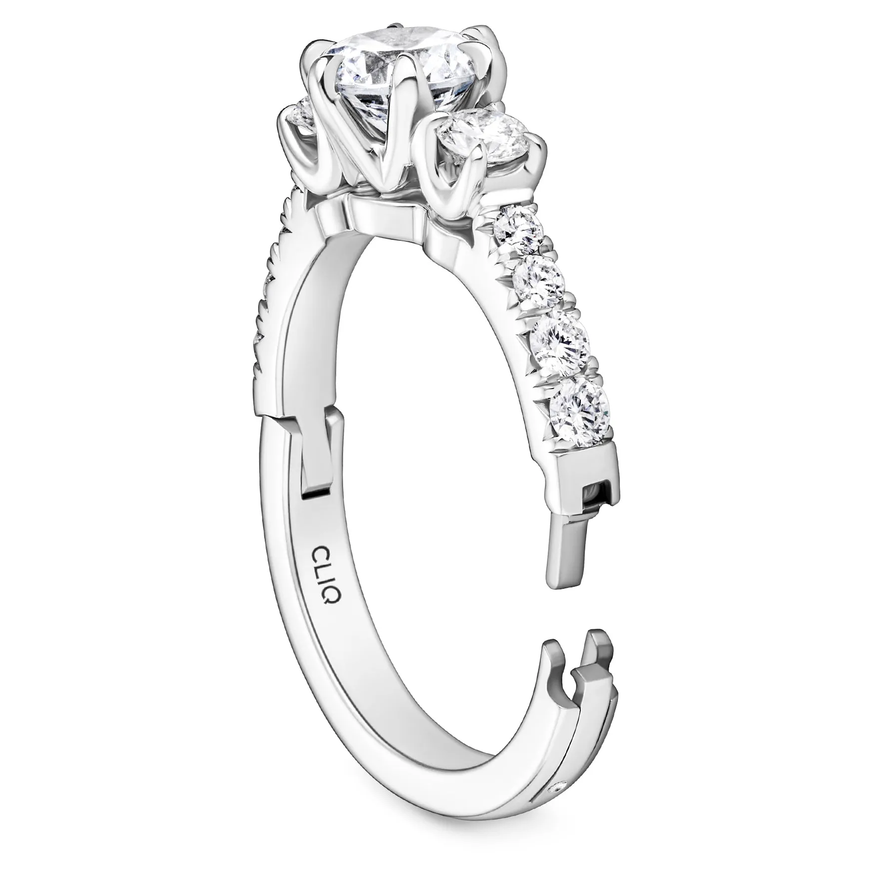 Devaraux Three Stone Diamond Engagement Ring