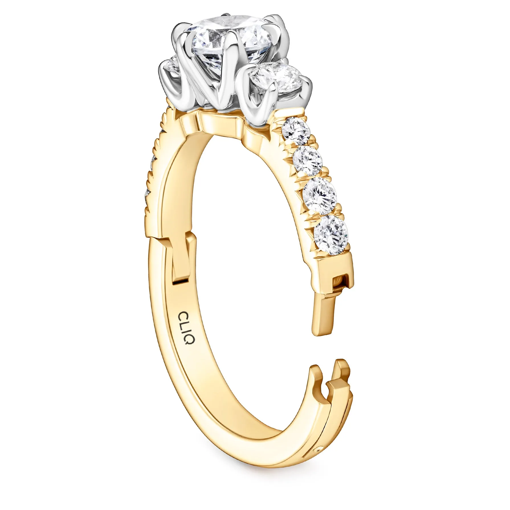 Devaraux Three Stone Diamond Engagement Ring