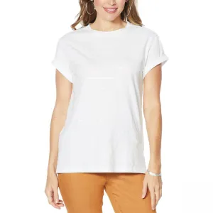 DG2 by Diane Gilman Women's Plus Size Embellished Cuff Sleeve Top