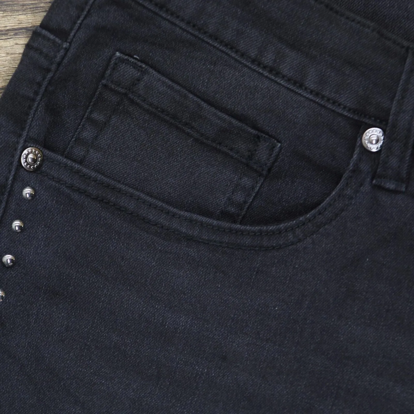 DG2 by Diane Gilman Women's Tall Embellished Side Stripe Jeans Black 20W Tall