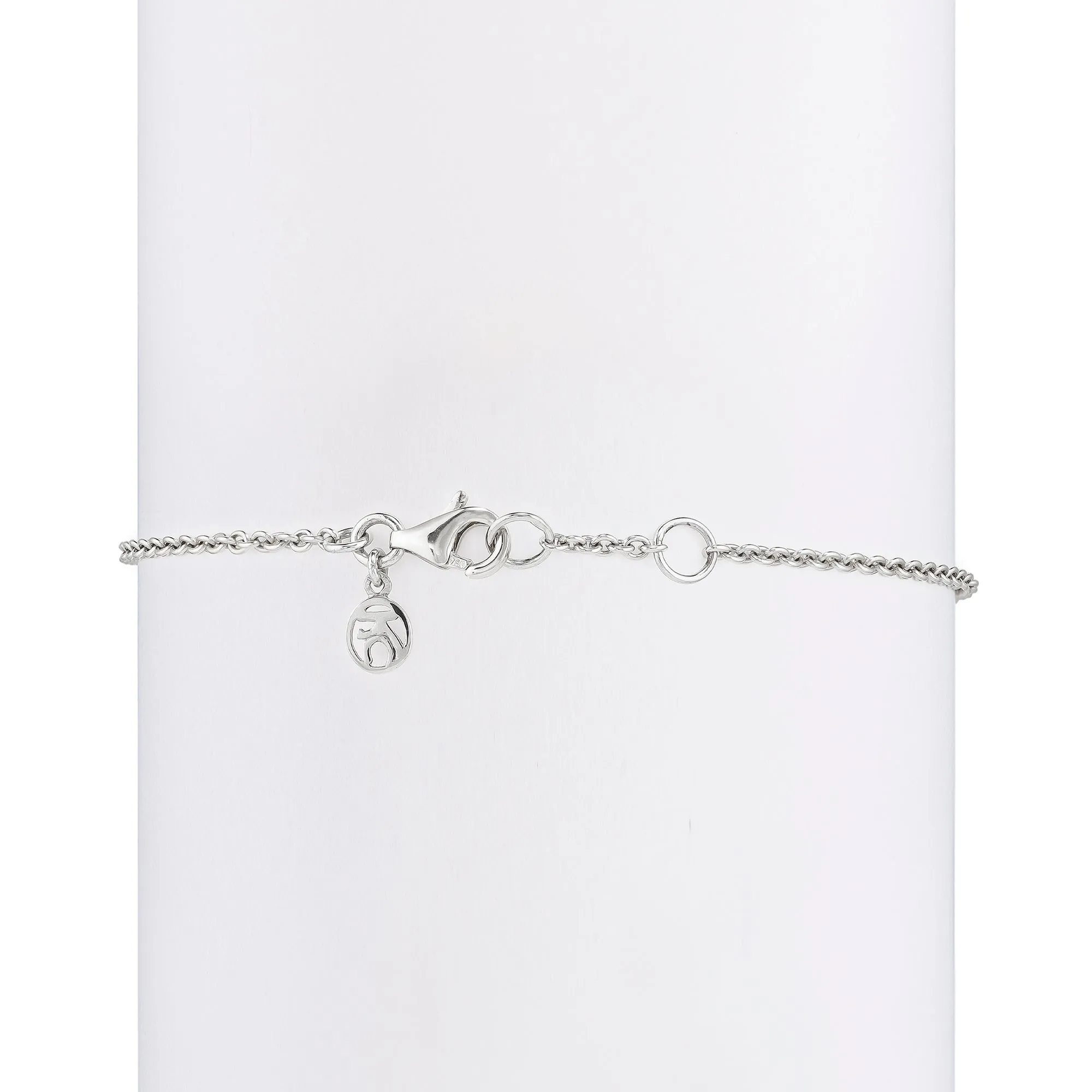 Diamond & Aquamarine Full Evil Eye with Dangling Baby Hamsa Bracelet