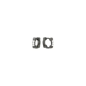 Diamond Cage Huggies | Black Gold