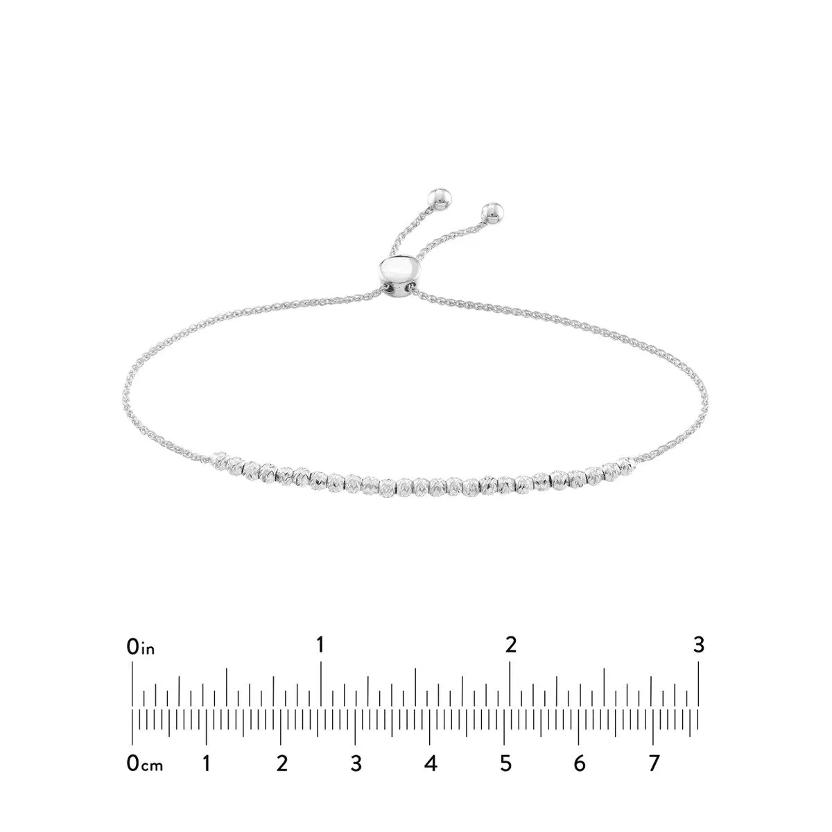 Diamond-Cut Beaded Bolo Bracelet