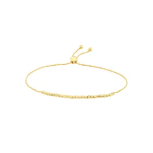 Diamond-Cut Beaded Bolo Bracelet