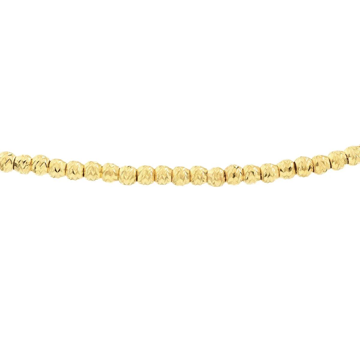 Diamond-Cut Beaded Bolo Bracelet