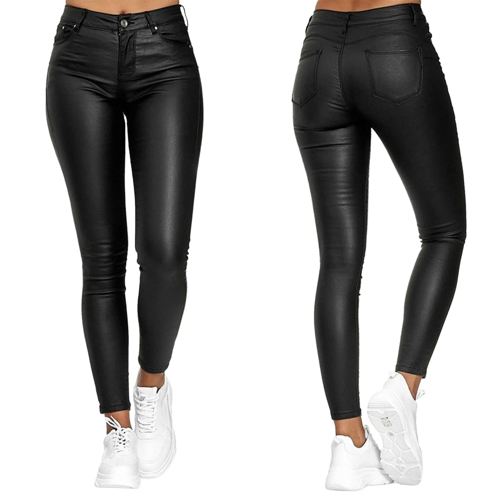 Diana® | Stretch Trousers In Leather Look