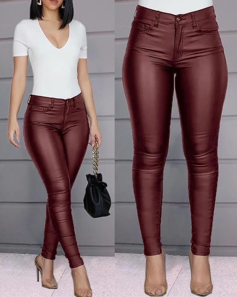 Diana® | Stretch Trousers In Leather Look