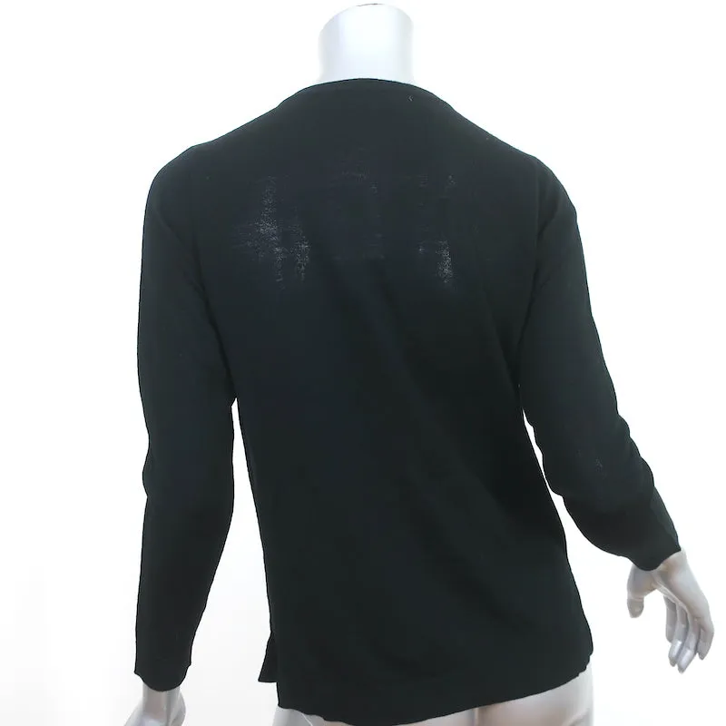 Dice Kayek Crystal-Embellished Cardigan Black Merino Wool Size Medium NEW