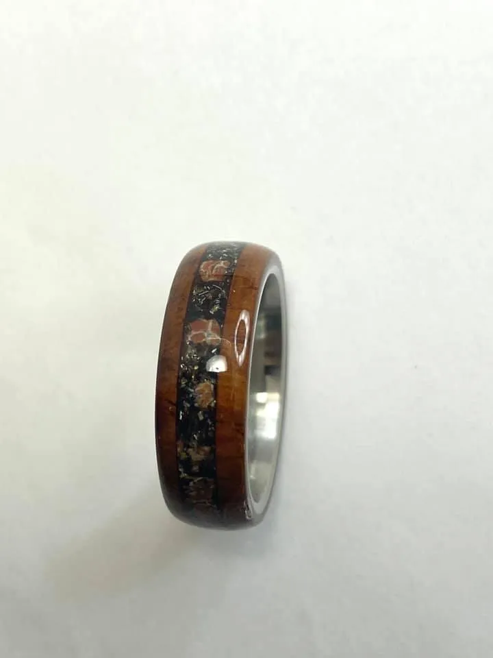 Dinosaur Bone and Meteorite Ring | The Extinction Ring