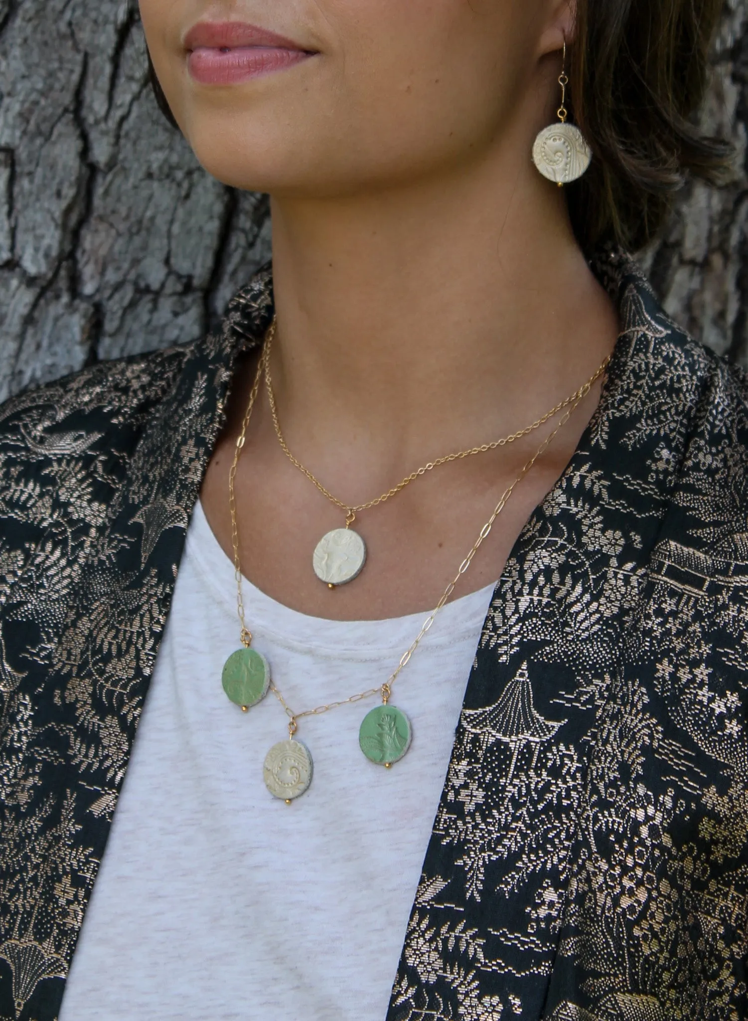 Disc Earring / Golden Elemental