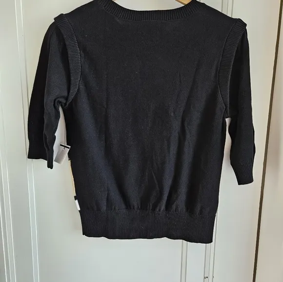 DKNY Women's 3/4 Sleeve Crewneck Sweater