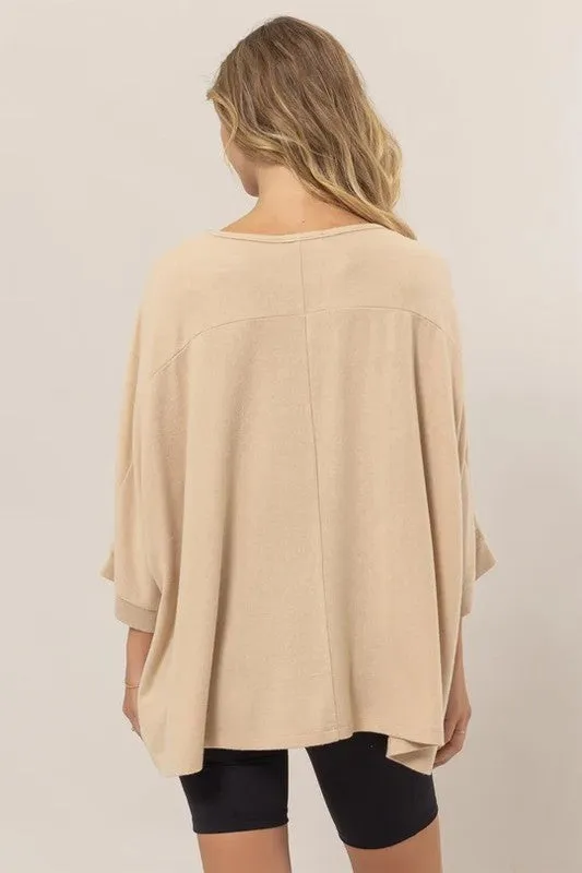 Dolman 3/4 Sleeve Top