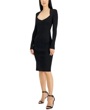 Donna Karan New York Women's Sweetheart Mini Ribbed Knit Dress D2GO8L72