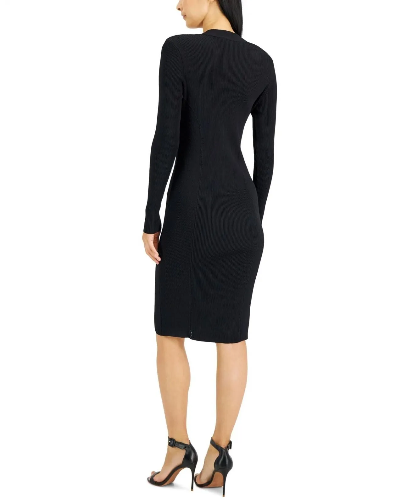 Donna Karan New York Women's Sweetheart Mini Ribbed Knit Dress D2GO8L72