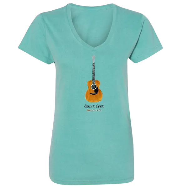 Don't Fret Women's SS V Neck