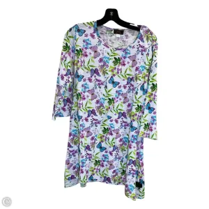 Dress Casual Short By Clothes Mentor In Purple & White, Size: M