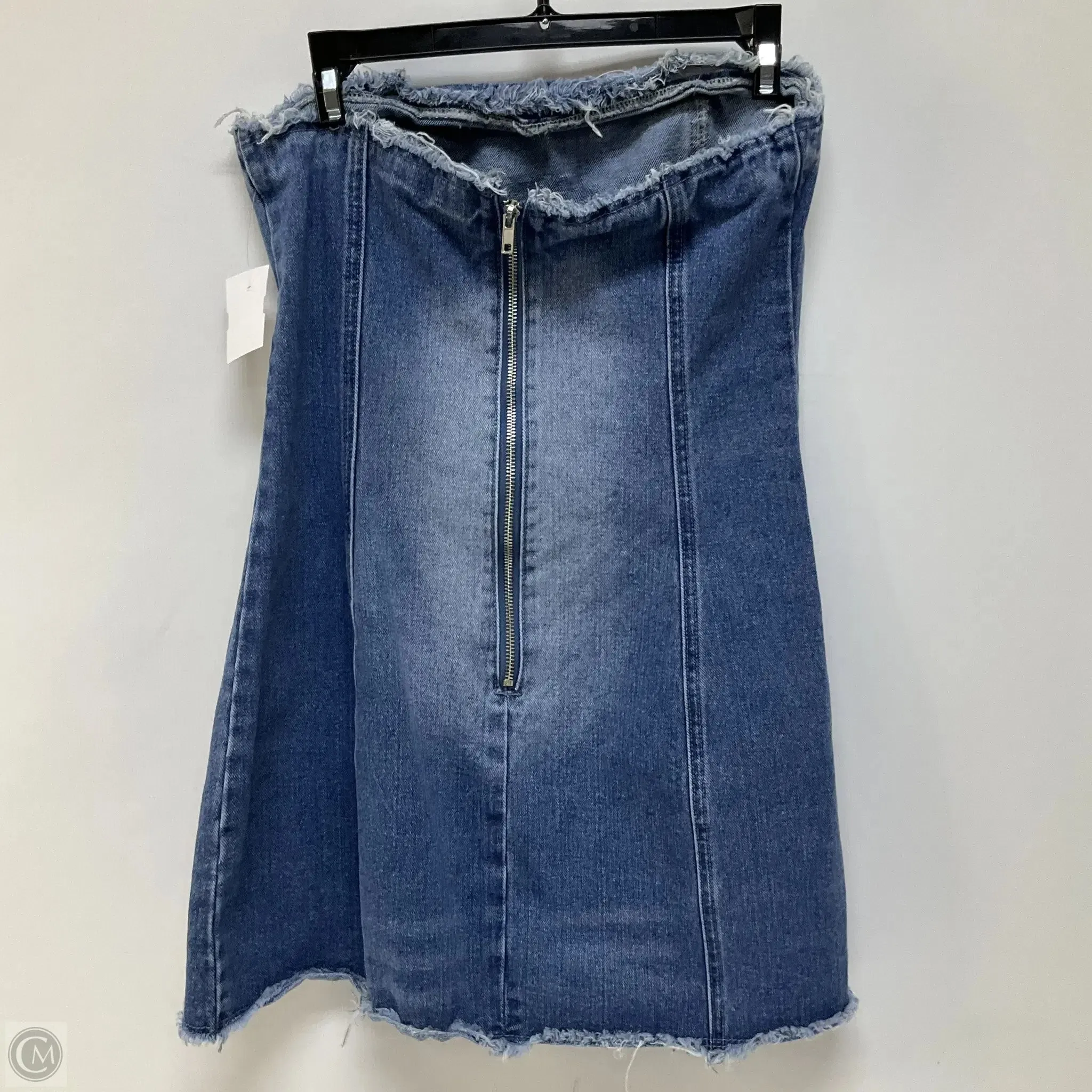 Dress Casual Short By Pretty Little Thing In Blue Denim, Size: 6