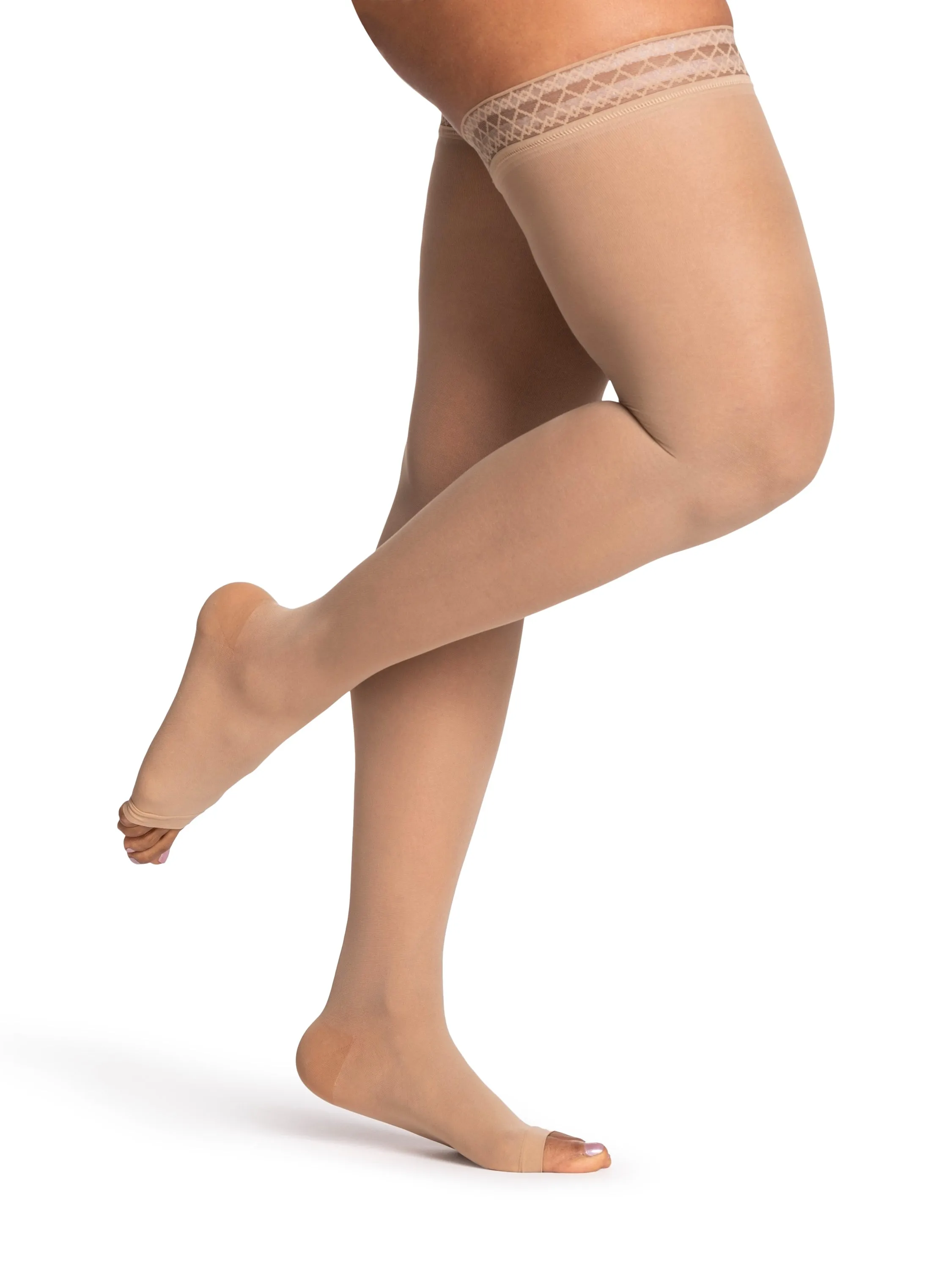 Dynaven Sheer Women's Thigh High  20-30mmHg-Open Toe
