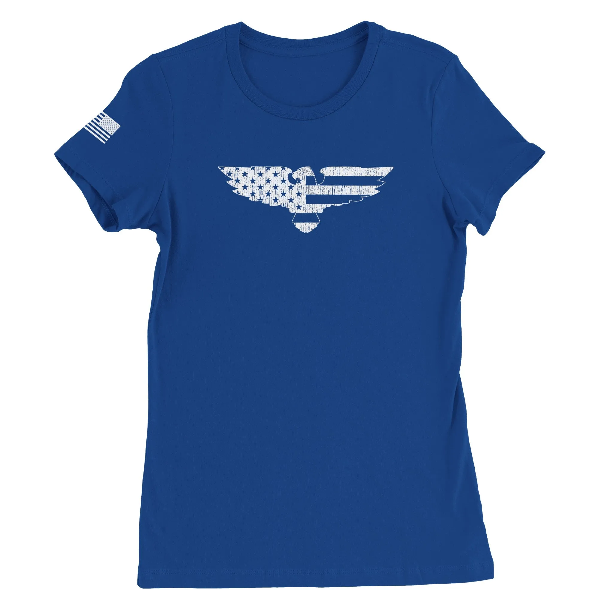 Eagle Flag Womens Crewneck T-shirt