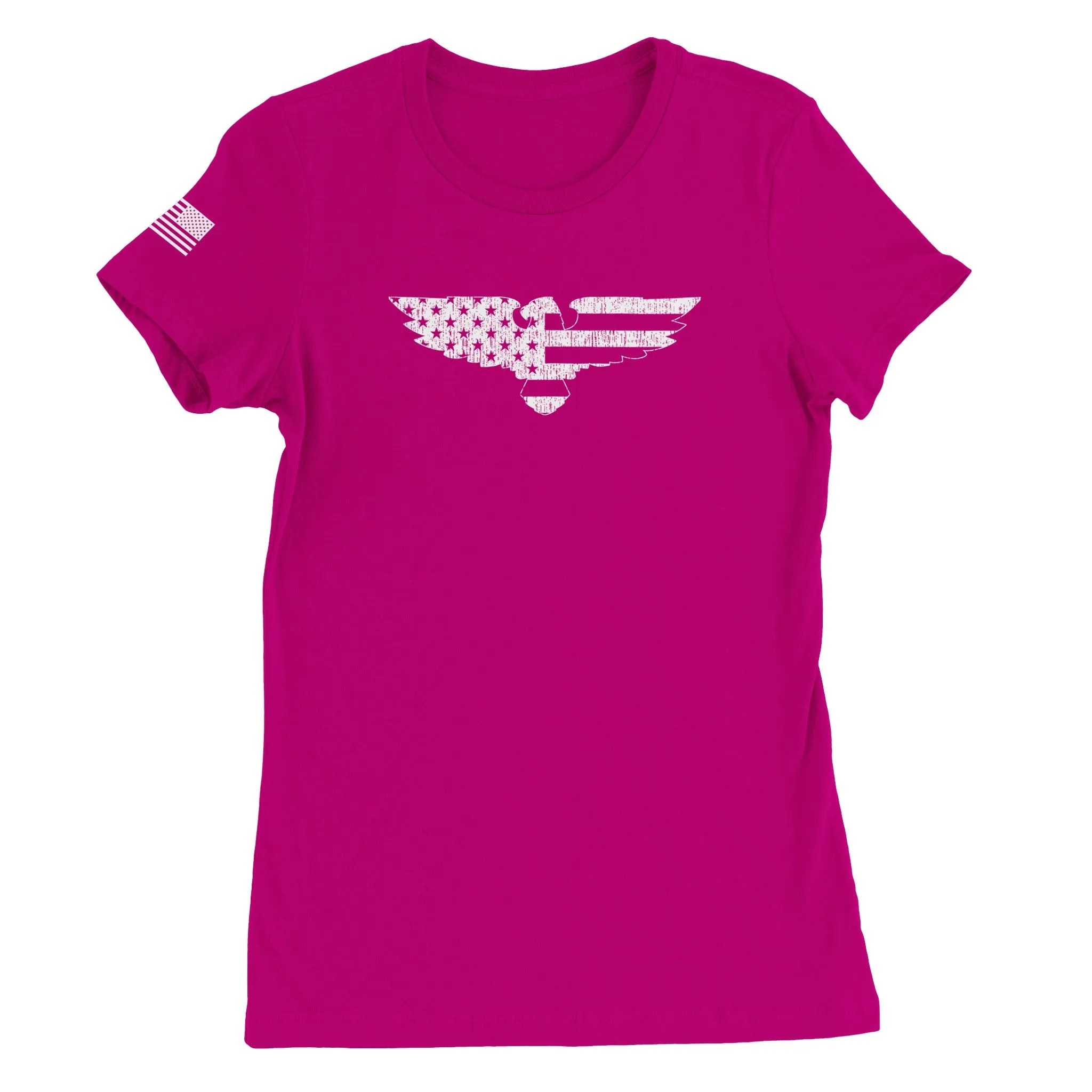 Eagle Flag Womens Crewneck T-shirt