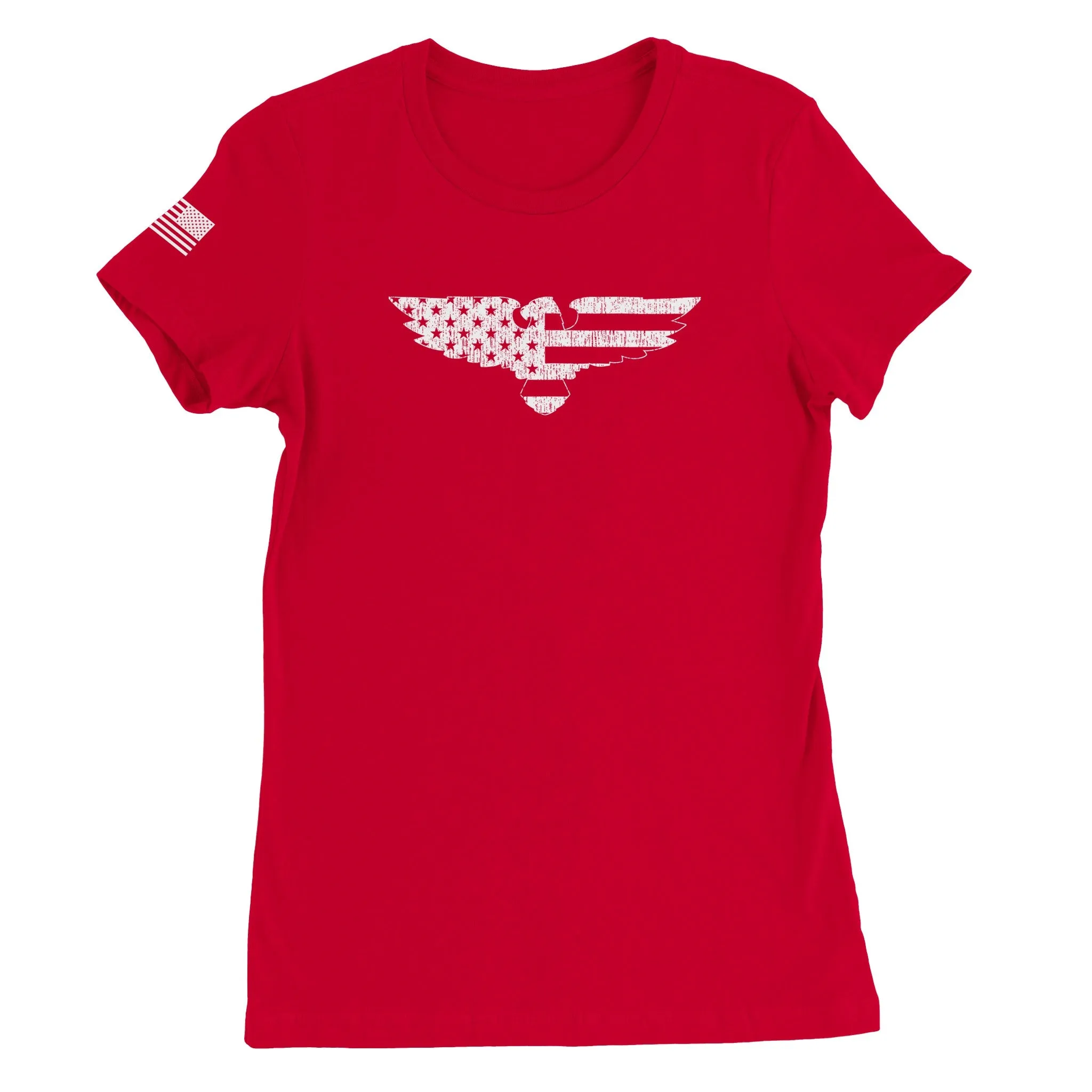 Eagle Flag Womens Crewneck T-shirt
