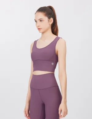 easyoga LESPIRO Base Back Shaping  Cropped Tank - P01 Dark Lavender