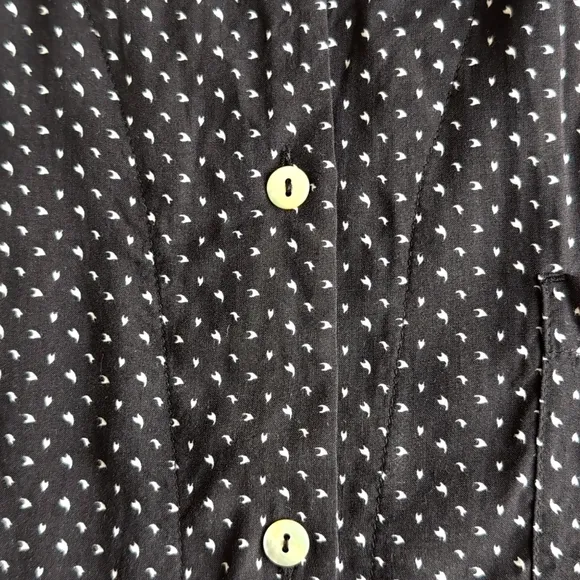 Eberjey Long Sleeved Pajama Set In Black &amp; White Women's Size Medium