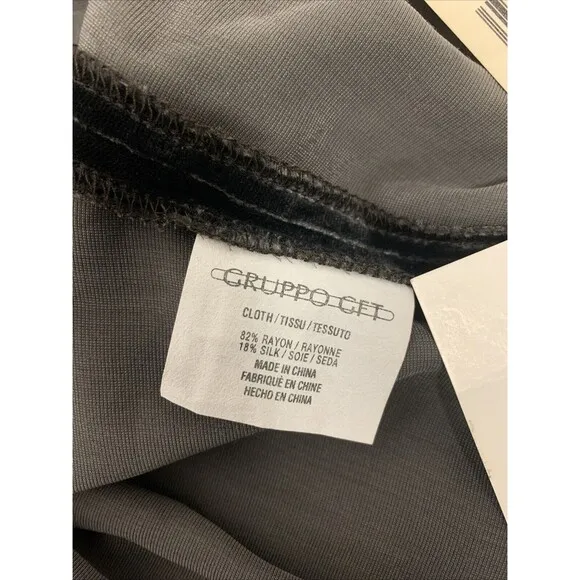 Emanuel Ungaro Women Size 12P Vest Black Velour Silk Blend Zip Up Vest VTG $198
