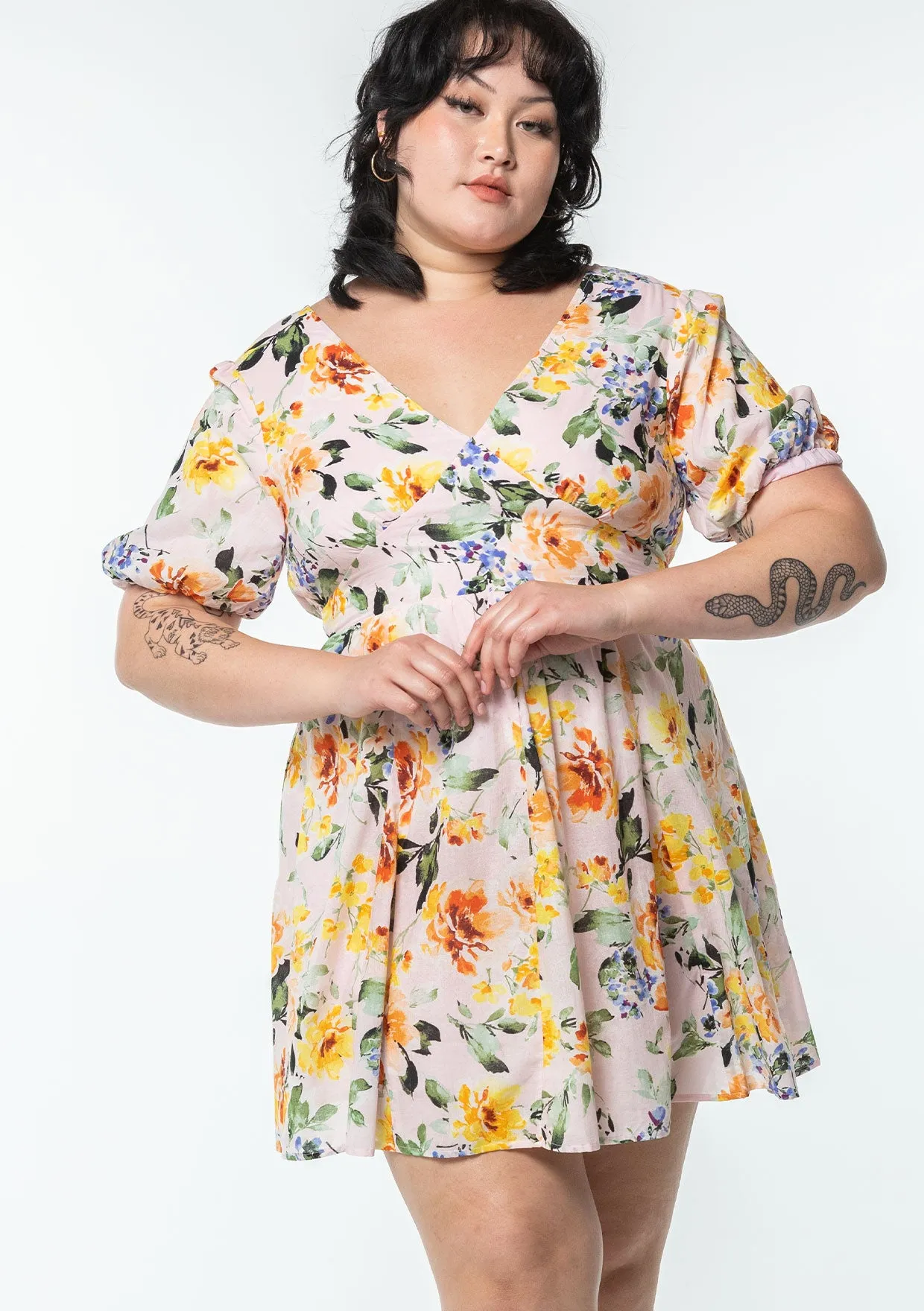 Emilia Puff Sleeve Mini Dress