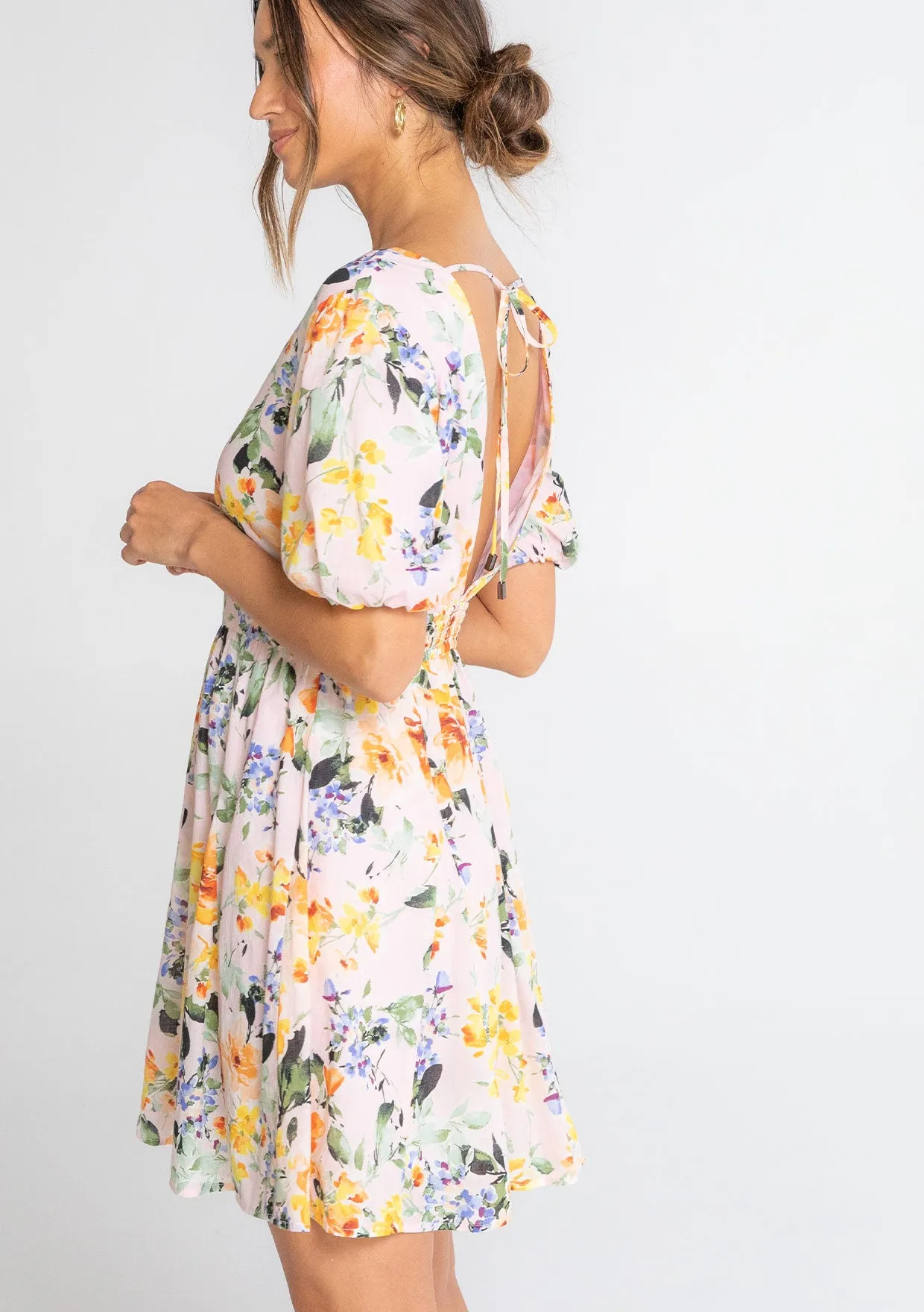 Emilia Puff Sleeve Mini Dress