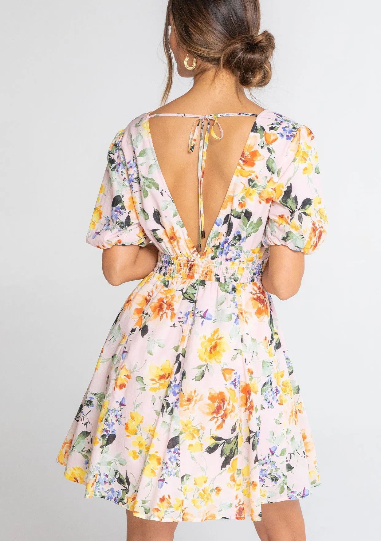 Emilia Puff Sleeve Mini Dress
