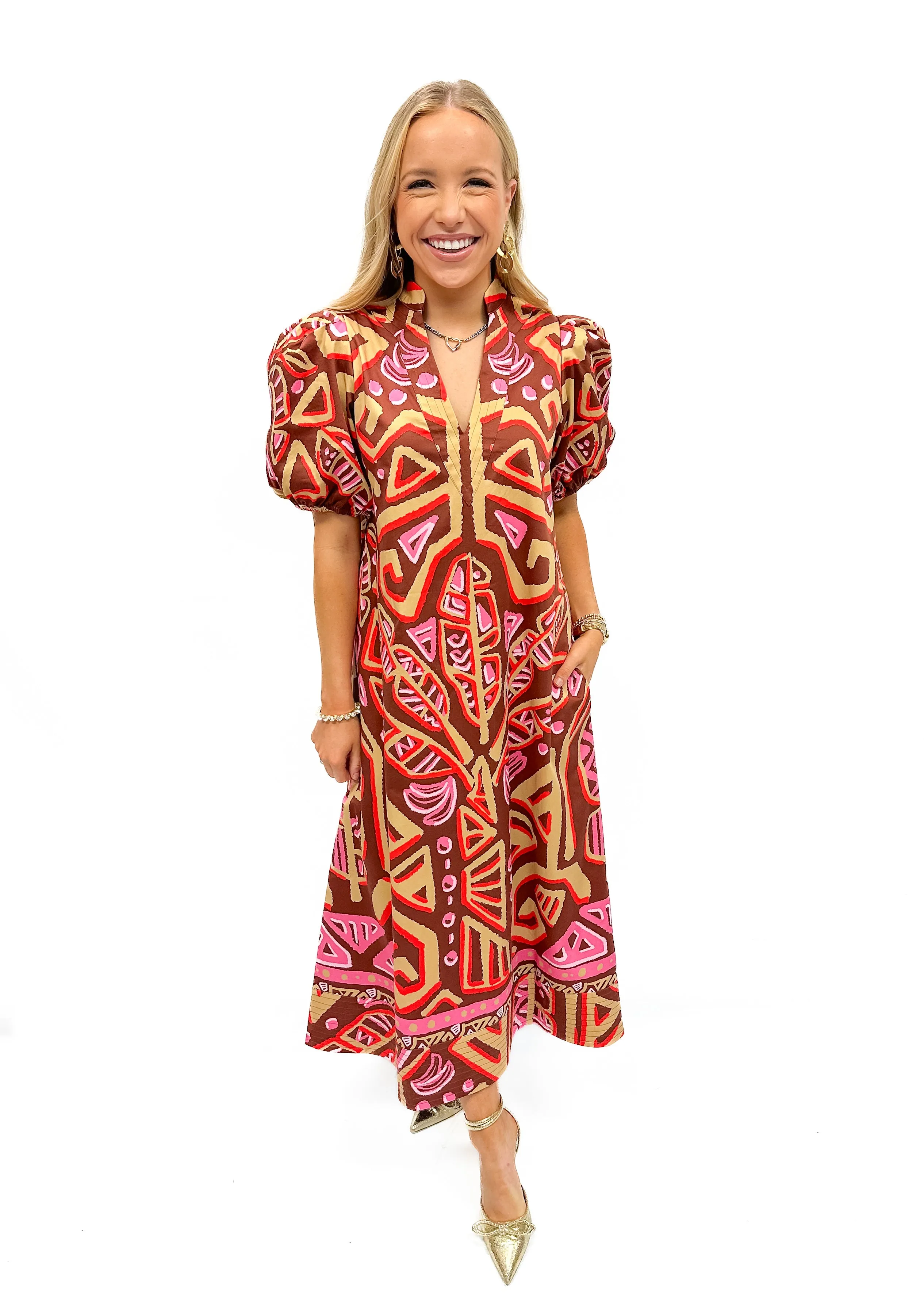 Emily McCarthy Hampton Dress - Tribal Palm