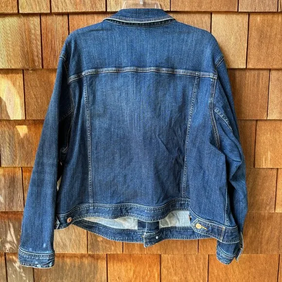 EUC Talbots Classic Denim Trucker Jean Jacket in Women's 3X Petite