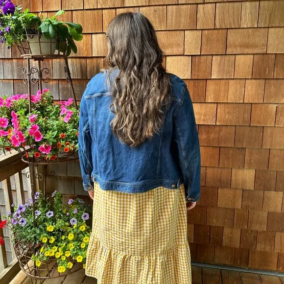 EUC Talbots Classic Denim Trucker Jean Jacket in Women's 3X Petite
