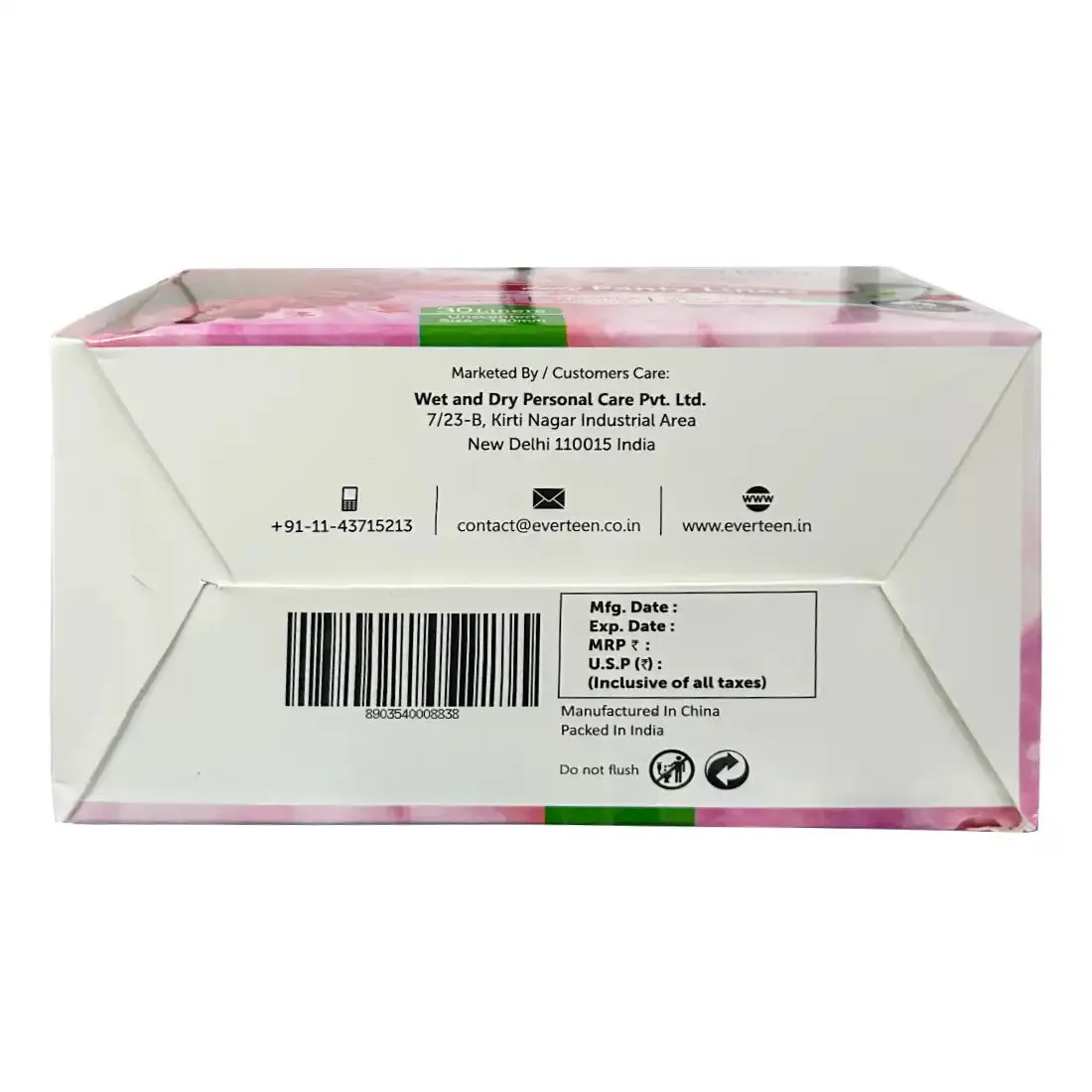everteen Daily Panty Liners with Neem, Aloe Vera for Vaginal Discharge and Urinary Incontinence in Women