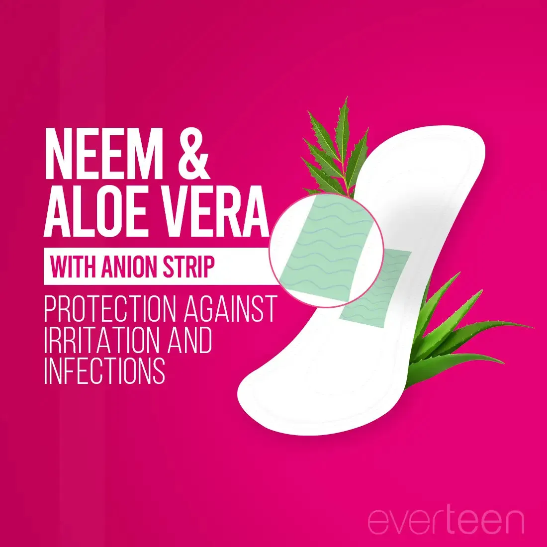 everteen Daily Panty Liners with Neem, Aloe Vera for Vaginal Discharge and Urinary Incontinence in Women