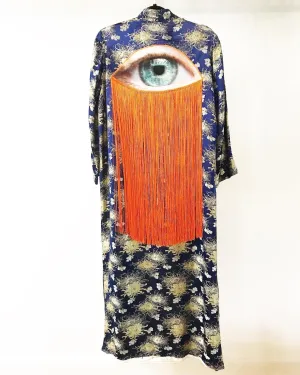 Eye with Orange Fringe Caftan