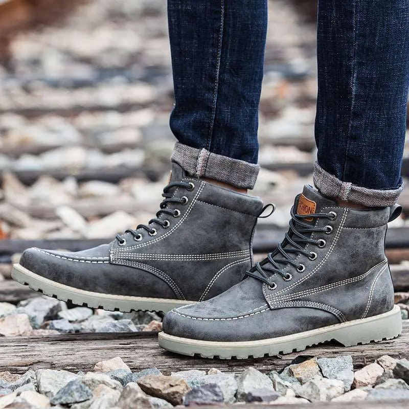 Fall Men's Biker Boots Short Boots Tooling Boots