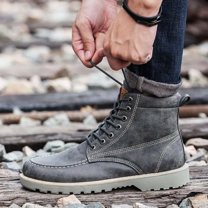 Fall Men's Biker Boots Short Boots Tooling Boots