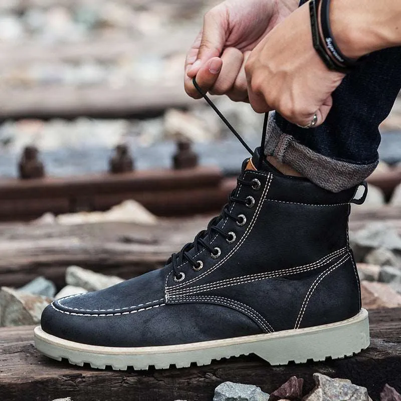 Fall Men's Biker Boots Short Boots Tooling Boots