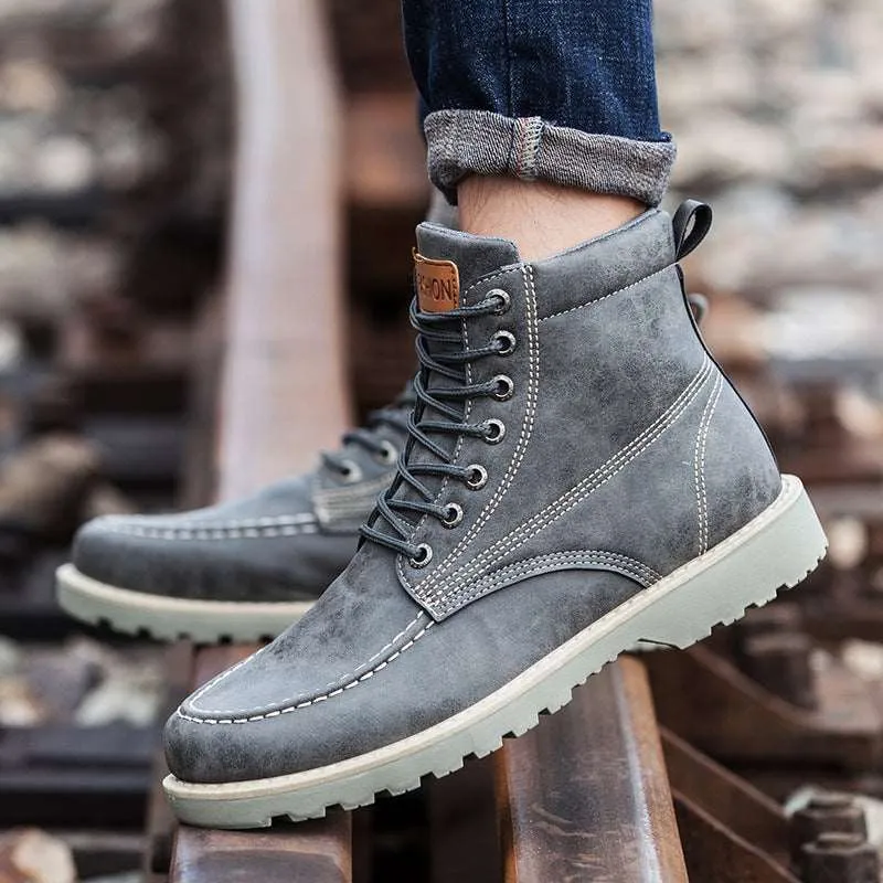 Fall Men's Biker Boots Short Boots Tooling Boots