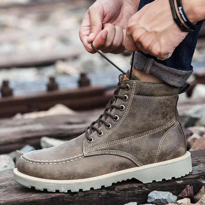 Fall Men's Biker Boots Short Boots Tooling Boots
