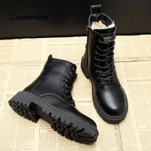 Faux Furina™ | Women's Leather Zip Boots | Premium Leather, Faux Fur Lining, Stylish & Comfortable Fit