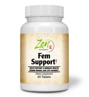Fem Support with Black Cohosh, Soy Isoflavones, Red Clover Extract 60-Tabs