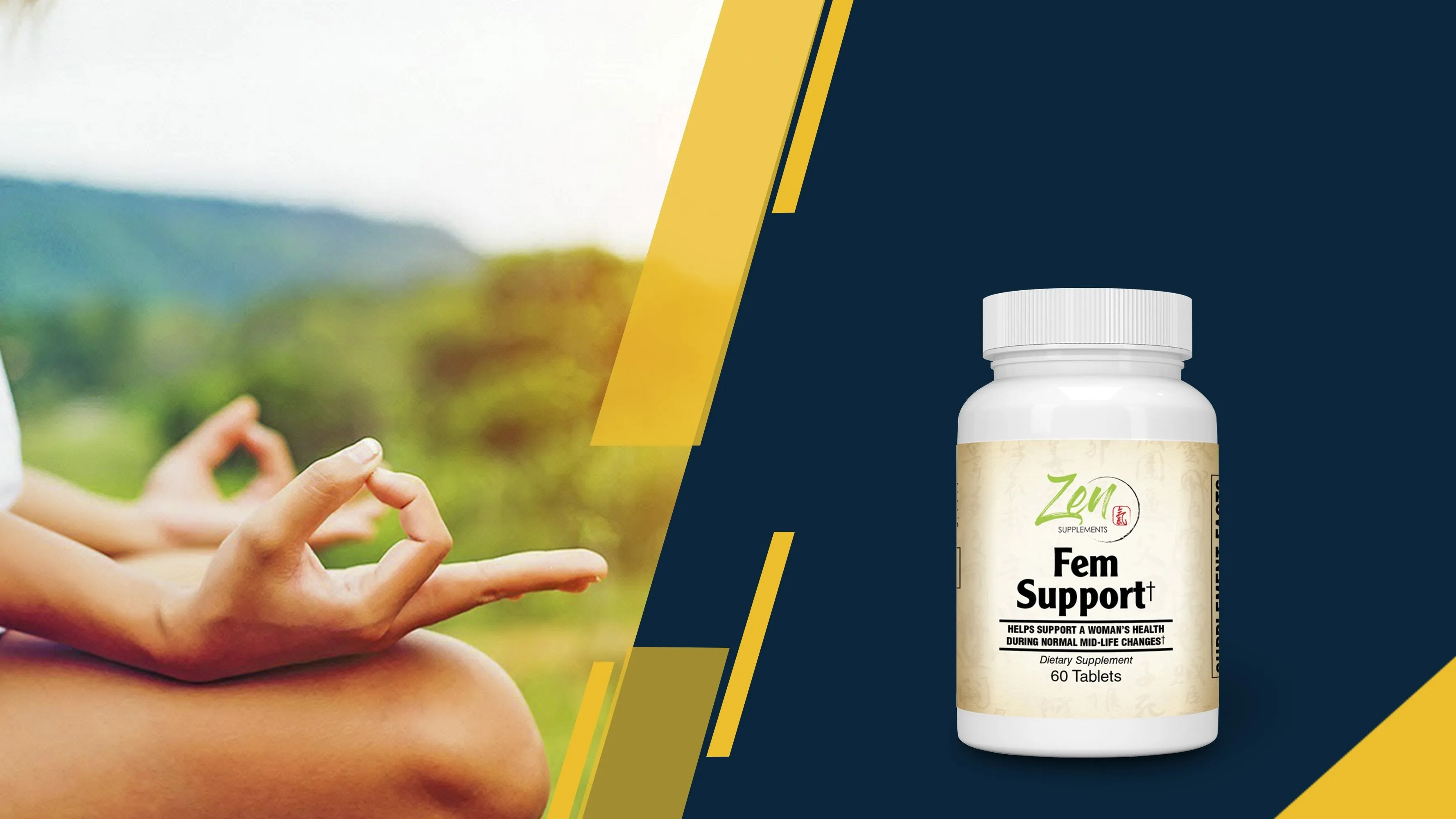 Fem Support with Black Cohosh, Soy Isoflavones, Red Clover Extract 60-Tabs