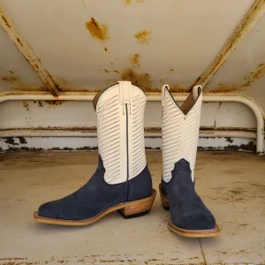 Fenoglio Boot Navy Roughout w/Cream - Customized