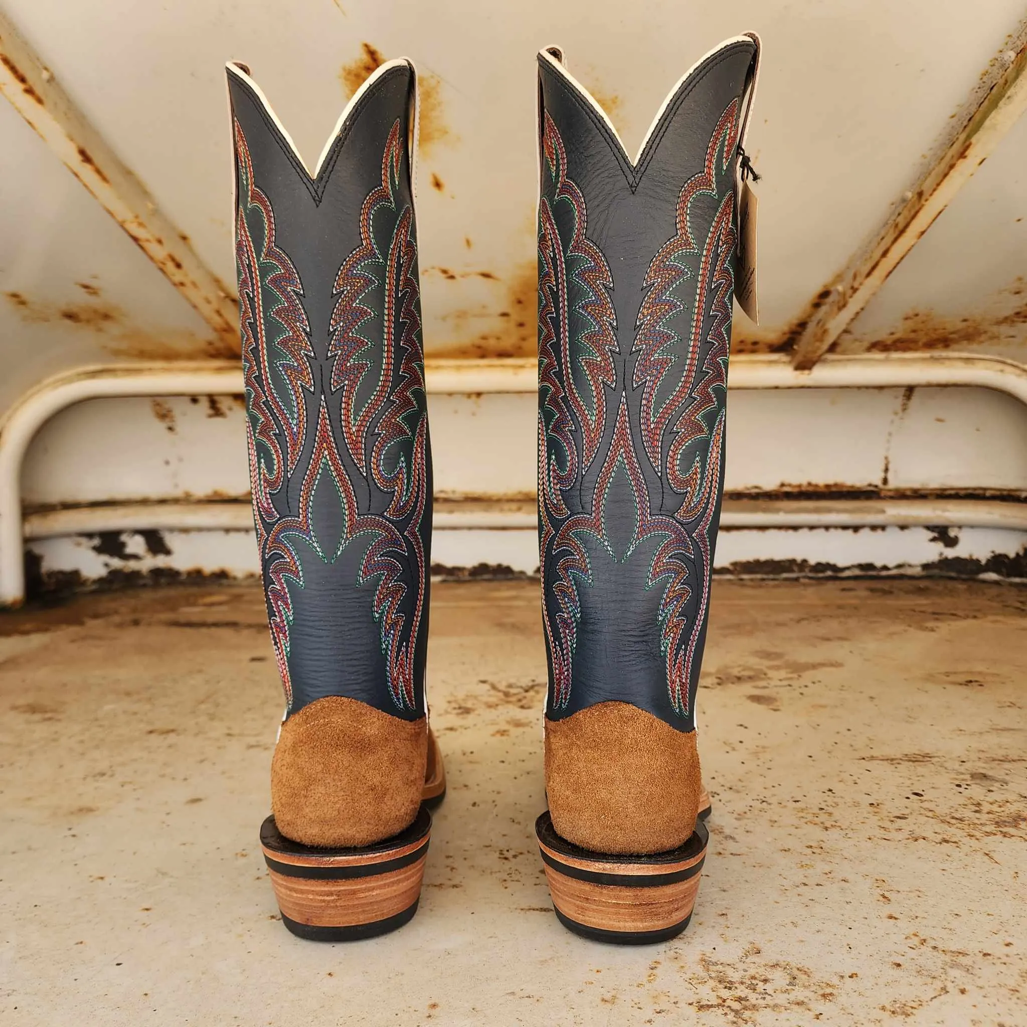 Fenoglio Picosa Creek Exclusive Choc Fuji Roughout w/Navy Firm- The Maverick Boot - FB00101725